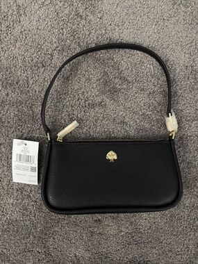 Kate Spade Kayla black pebbled leather convertible wristlet New with tags (NWT)